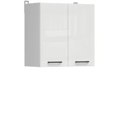 Wall cabinet JUNONA LINE G2D/60/57 BRW chalk gloss